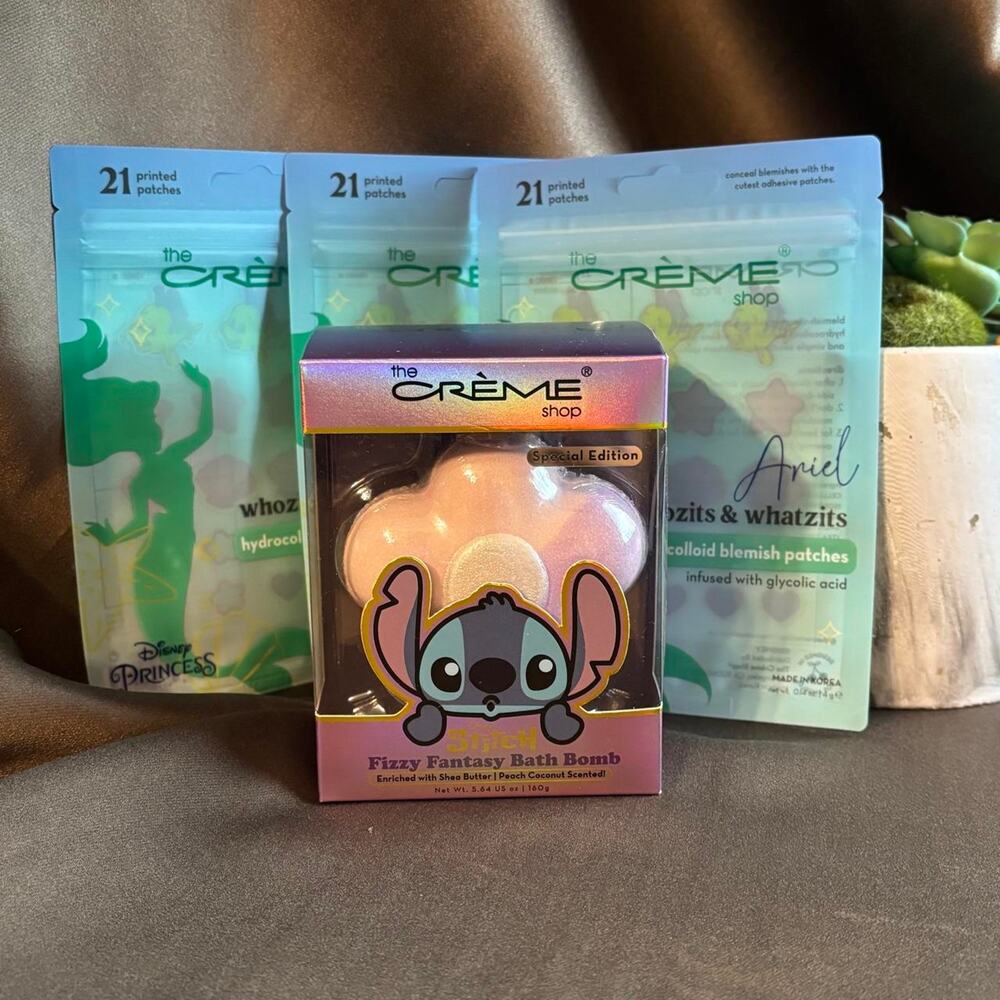 Creme shop bundle disney blemish patches and bath bomb bundle